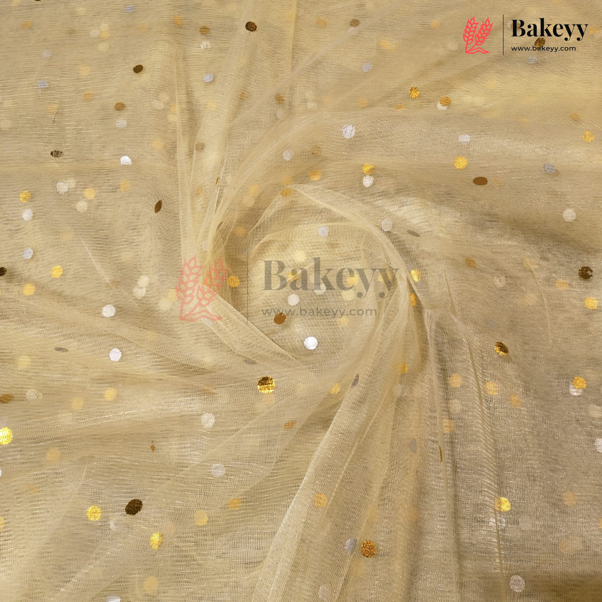 Polka Dot Net Fabric for Gift & Hamper Decoration | 10 & 40 Meter Lengths | Pac