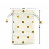 Premium Velvet Polka Dot Potli Bags for Elegant Gifting & Packing l Pack of 10 - Bakeyy.com - India - Premium Velvet Polka Dot Potli Bags for Elegant Gifting & Packing l Pack of 10 - Off-White / 13x18 250.00