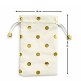 Premium Velvet Polka Dot Potli Bags for Elegant Gifting & Packing l Pack of 10 - Bakeyy.com - India - Premium Velvet Polka Dot Potli Bags for Elegant Gifting & Packing l Pack of 10 - Off-White / 16x20 300.00