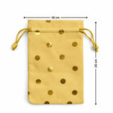 Premium Velvet Polka Dot Potli Bags for Elegant Gifting & Packing l Pack of 10 - Bakeyy.com - India - Premium Velvet Polka Dot Potli Bags for Elegant Gifting & Packing l Pack of 10 - Gold / 16x20 300.00