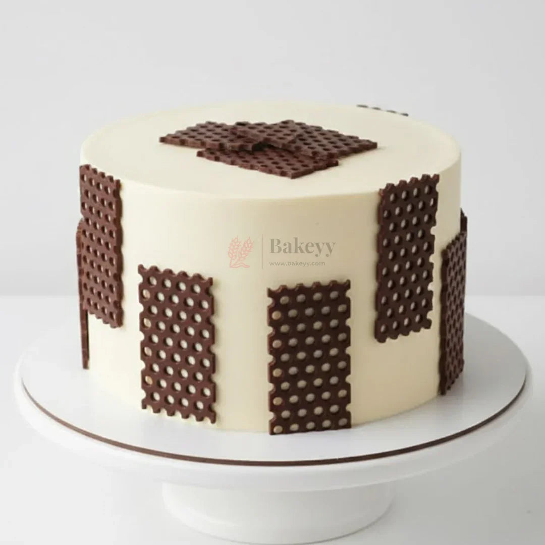 PolkaDotTextureGarnishingSiliconeMouldforCakes_ChocolatesRectanglePanelMouldPackof1_1 - Bakeyy.com