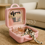 12x6x9 Inch | Portable Makeup Travel Case | Hand Luggage | Bag Organizer | Pastel Pink | 1 Piece
