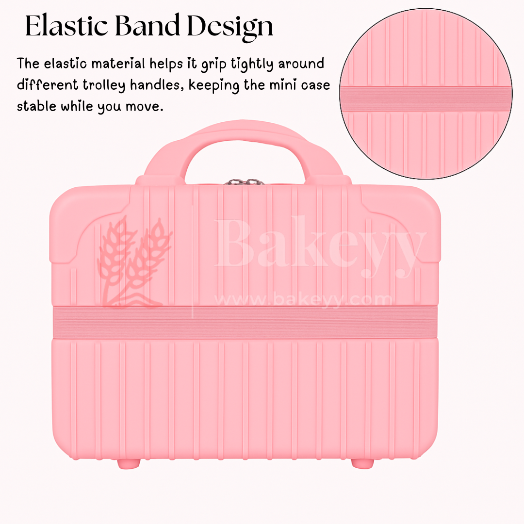 12x6x9 Inch | Portable Makeup Travel Case | Hand Luggage | Bag Organizer | Pastel Pink | 1 Piece