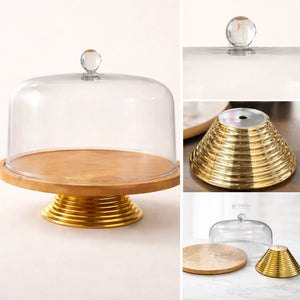 PremiumAcrylicCakeDomewithWoodenBase_16 - Bakeyy.com