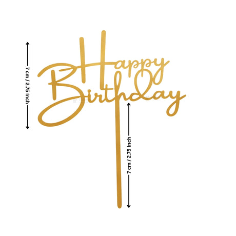 Premium Acrylic Happy Birthday Cake Toppers | Script & Modern Typography Collection | Pack of 5 (Copy)