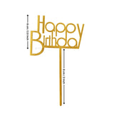 Premium Acrylic Happy Birthday Cake Toppers | Script & Modern Typography Collection | Pack of 5 (Copy)