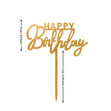 Premium Acrylic Happy Birthday Cake Toppers | Script & Modern Typography Collection | Pack of 5 (Copy)
