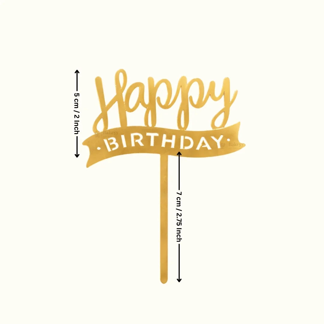 Premium Acrylic Happy Birthday Cake Toppers | Princess, Floral & Character Designs | Pack of 5 (Copy) (Copy)