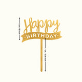 Premium Acrylic Happy Birthday Cake Toppers | Princess, Floral & Character Designs | Pack of 5 (Copy) (Copy)