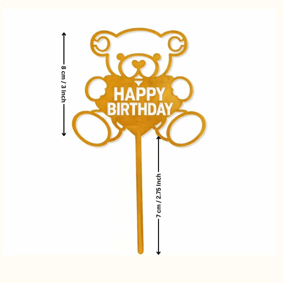 Premium Acrylic Happy Birthday Cake Toppers | Princess, Floral & Character Designs | Pack of 5 (Copy) (Copy)