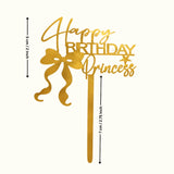 Premium Acrylic Happy Birthday Cake Toppers | Princess, Floral & Character Designs | Pack of 5 (Copy) (Copy)