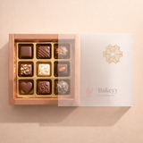 Premium Chocolate Box with Gold 9 Cavity Tray | Sliding Sleeve Gift Box | Pack of 10
