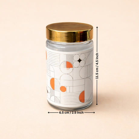 Premium Chocolate & Dry Fruit Hamper Gift Box with Glass Jars | Modern Geometric Design with Gold Embossed Lid | Pack of 1