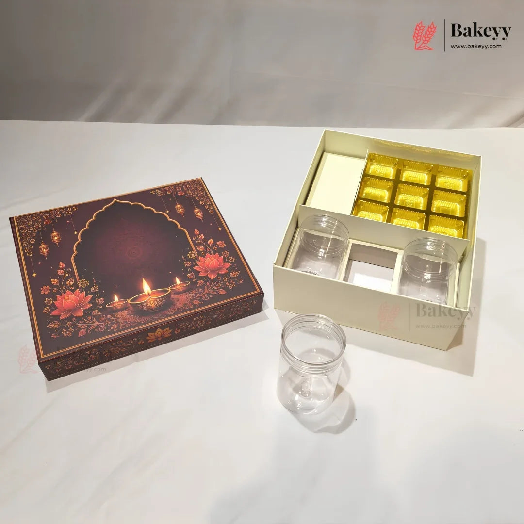 Premium Festive Gift Hamper Box with Chocolate Cavity & Jar | Pack of 1