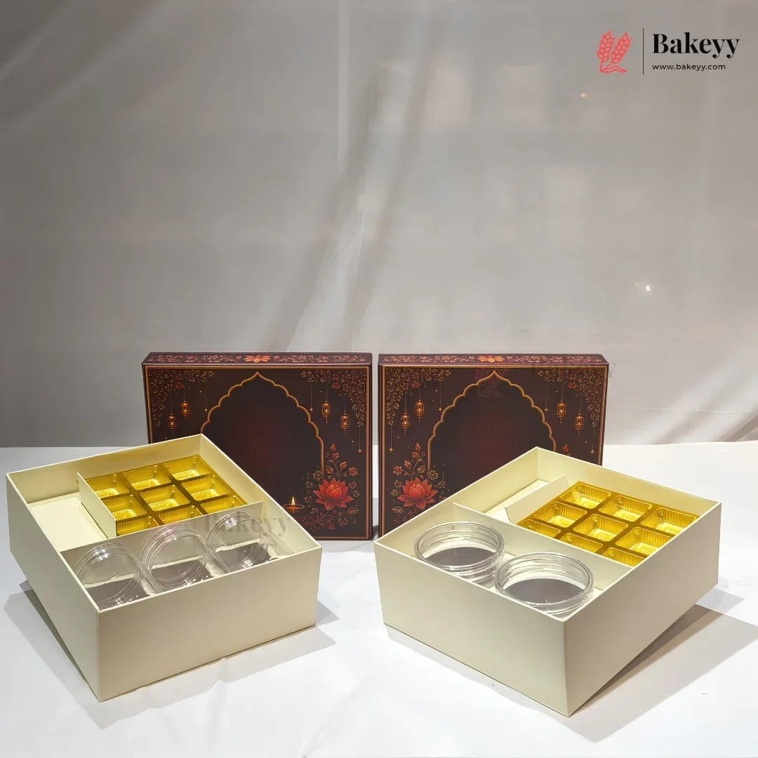 Premium Festive Gift Hamper Box with Chocolate Cavity & Jar | Pack of 1