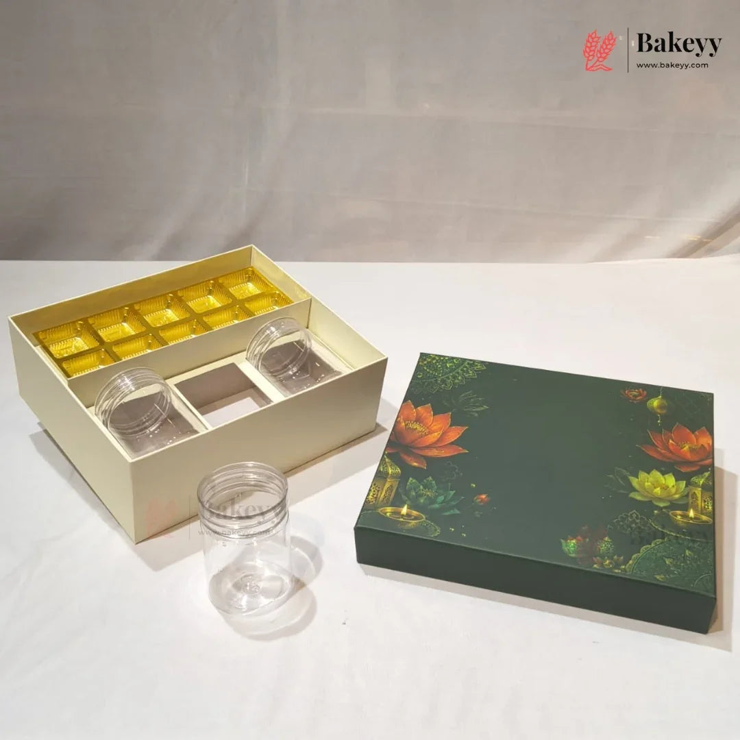 Premium Festive Gift Hamper Box with Chocolate Cavity & Jar | Pack of 1