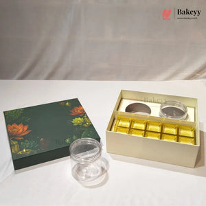 Premium Festive Gift Hamper Box with Chocolate Cavity & Jar | Pack of 1