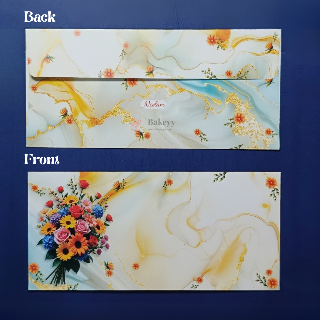 Premium Floral Money Envelopes for Wedding & Gifting | Luxury Shagun Cash Covers | Pack of 25