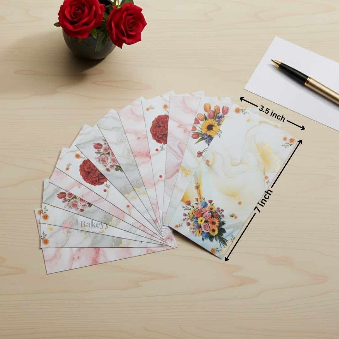 Premium Floral Money Envelopes for Wedding & Gifting | Luxury Shagun Cash Covers | Pack of 25