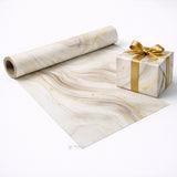 Marble Luxe Gift Wrapping Paper Sheets | Soft Pastel Swirl with Gold Accents | Set 1 | Pack of 25