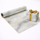 Marble Luxe Gift Wrapping Paper Sheets | Soft Pastel Swirl with Gold Accents | Set 1 | Pack of 25