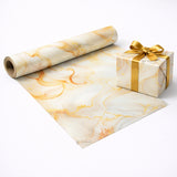Marble Luxe Gift Wrapping Paper Sheets | Soft Pastel Swirl with Gold Accents | Set 1 | Pack of 25