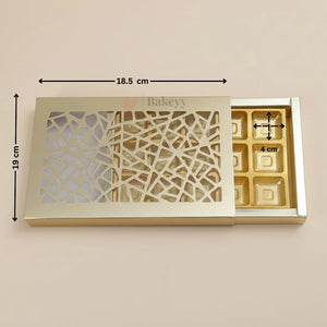 PremiumLaserCutSlidingChocolateGiftBoxwithGoldTray9CavityRigidChocolateBox_2 - Bakeyy.com