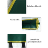 Premium Matte Green with Gold Border Carry Bag | 3 Size Options Available | Pack of 50