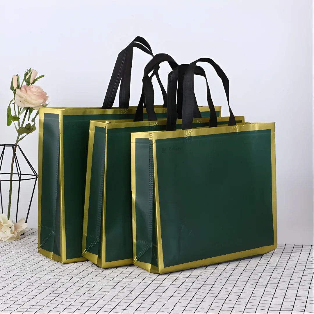 PremiumMatteGreenwithGoldBorderCarryBag_8 - Bakeyy.com