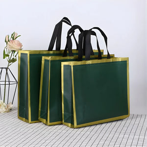PremiumMatteGreenwithGoldBorderCarryBag_8 - Bakeyy.com