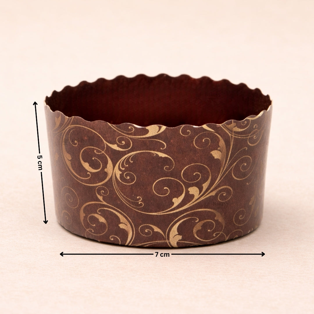 Premium Paper Bake N Serve Cups | Printed Disposable Baking Moulds | Pack of