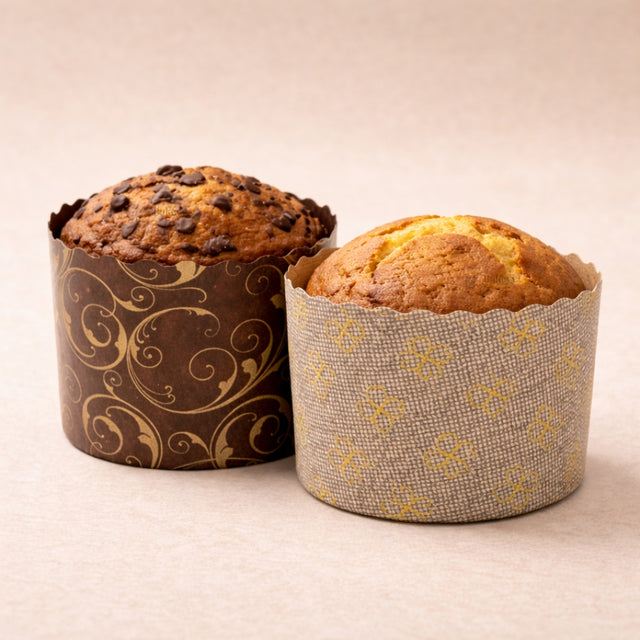 Premium Paper Bake N Serve Cups | Printed Disposable Baking Moulds | Pack of