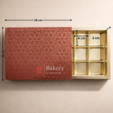 Premium Rigid Sliding Chocolate Box with Gold Tray | Gold Printed Gift Box | Pack of 10