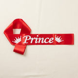Premium Satin Prince Party Sash with Crown Design for Celebrations | Pack of 1