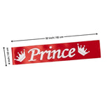 Premium Satin Prince Party Sash with Crown Design for Celebrations | Pack of 1