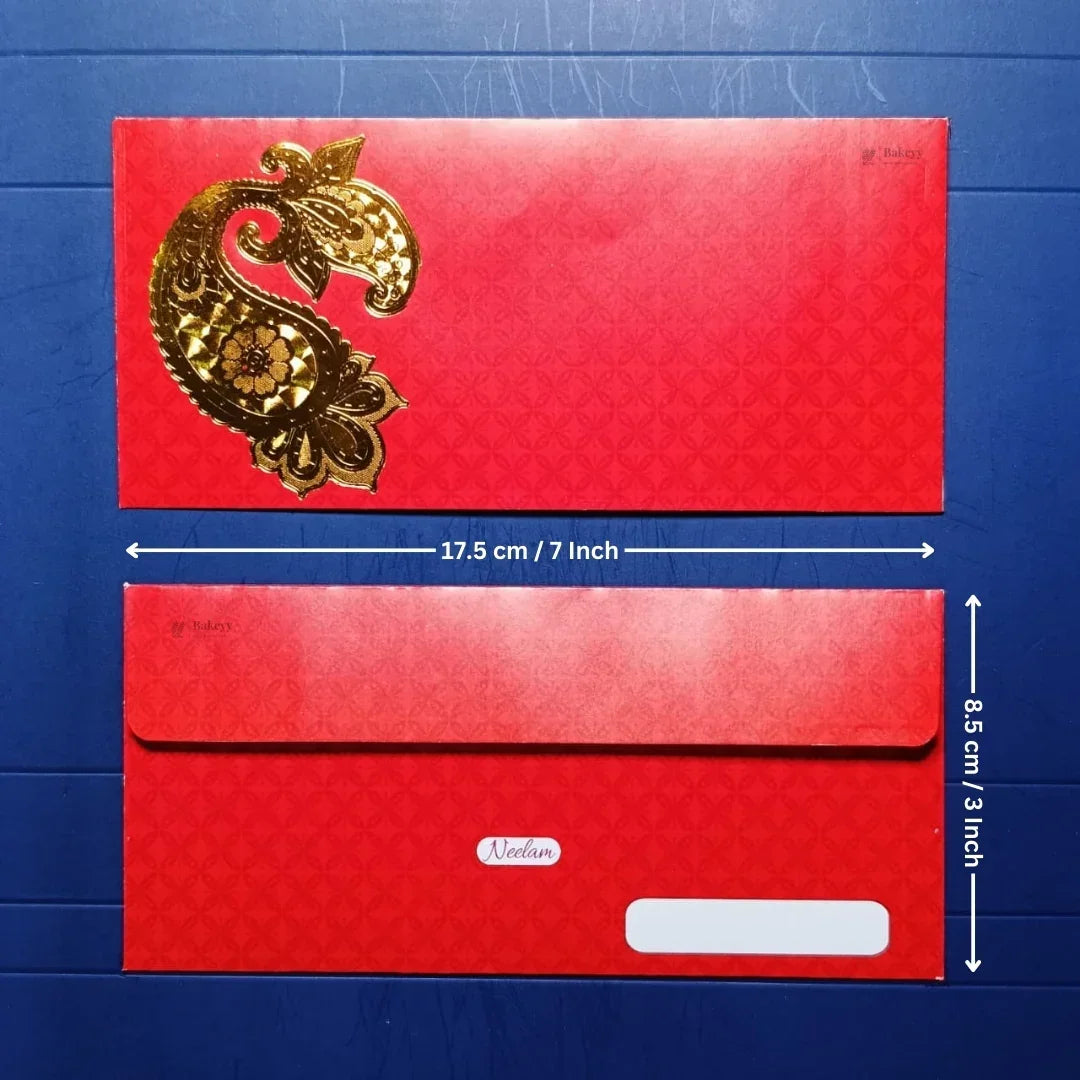 Royal Heritage Gold-Foil Shagun Envelopes | Premium Cash & Gift Envelopes | Multiple Elegant Designs | Pack of 25