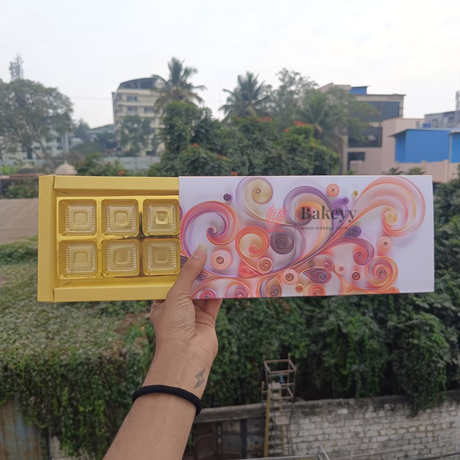 Premium Sliding Chocolate Box with Golden Tray | 12 Cavity | Pack of 10