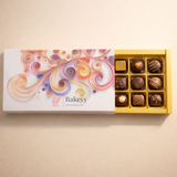 Premium Sliding Chocolate Box with Golden Tray | 12 Cavity | Pack of 10