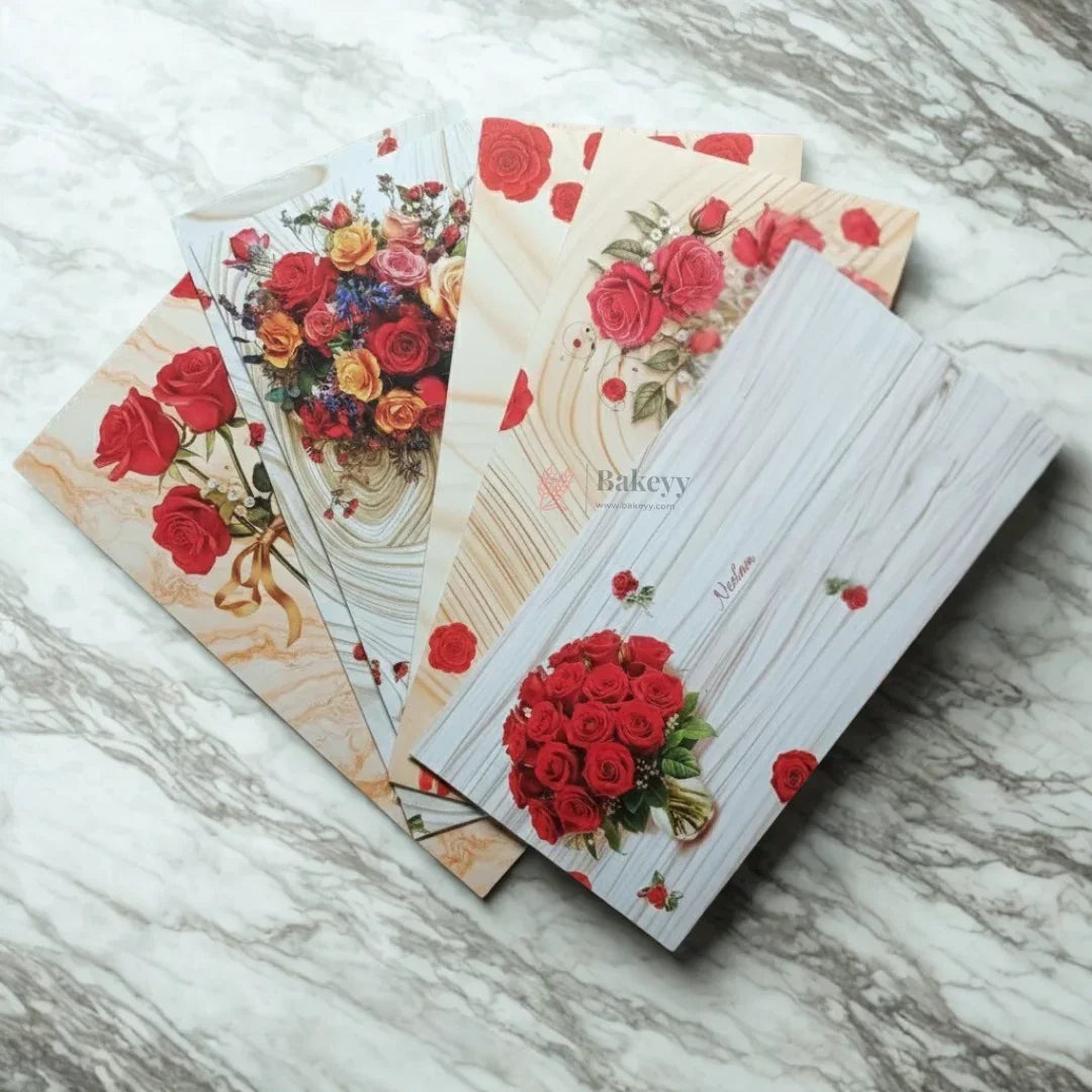 Premium Wooden Texture Floral Money Envelopes for Wedding Shagun & Cash Gifting | Pack of 25