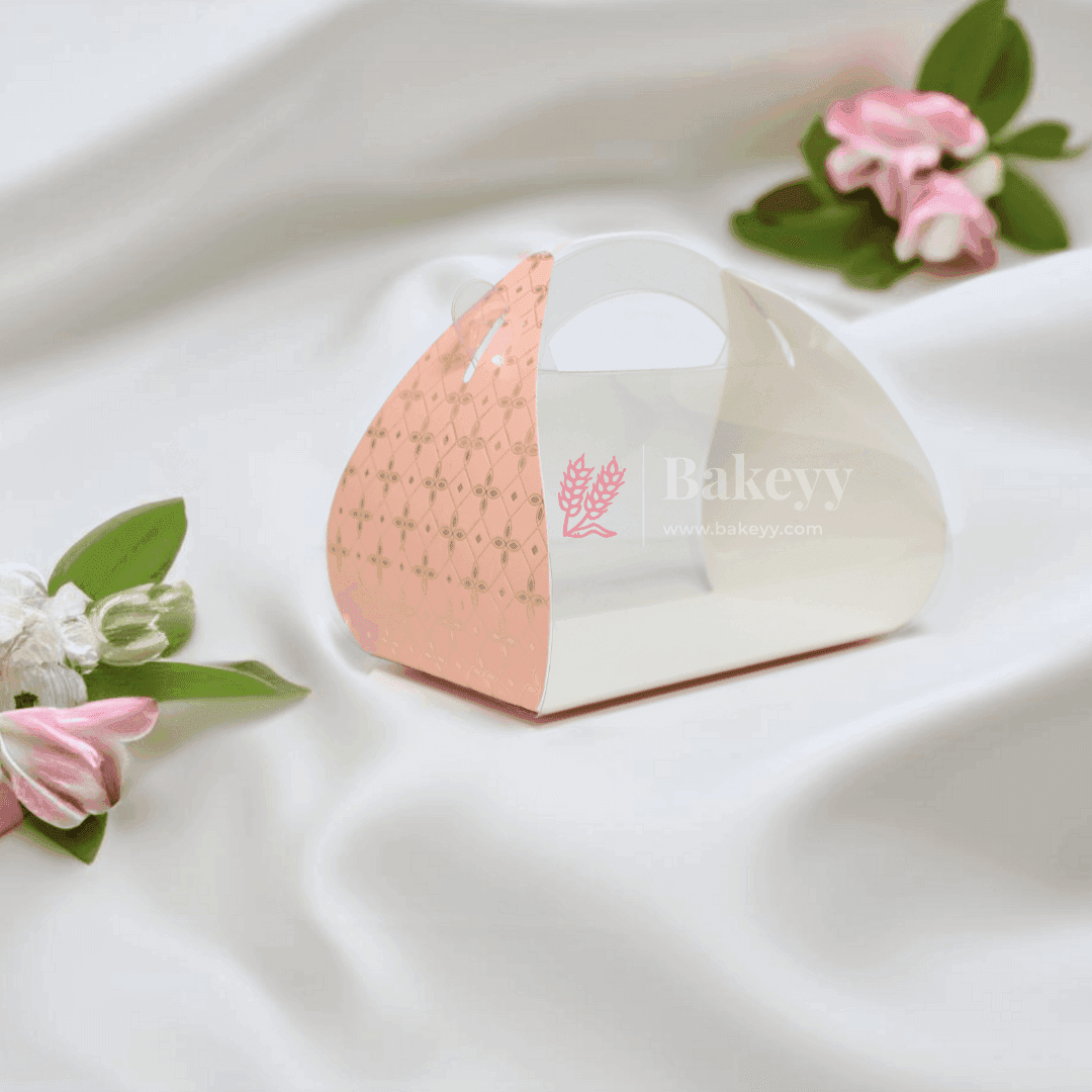 Premium Bakery Box with Handle || Elegant Design for Gifting and Packaging || Pack of 10 || - Bakeyy.com - India - Premium Bakery Box with Handle || Elegant Design for Gifting and Packaging || Pack of 10 || - Pink