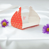 Premium Bakery Box with Handle || Elegant Design for Gifting and Packaging || Pack of 10 || - Bakeyy.com - India - Premium Bakery Box with Handle || Elegant Design for Gifting and Packaging || Pack of 10 || - Red