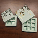 Premium Light Blue Chocolate Gift Box with Decorative Lid and Cavity Tray | Pack of 1