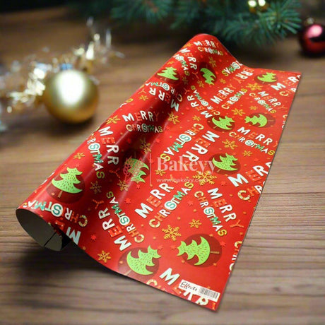Premium Festive Christmas Wrapping Paper - Red, Blue ,White & Festive Design (Pack of 25) - Bakeyy.com - India - Premium Festive Christmas Wrapping Paper - Red, Blue ,White & Festive Design (Pack of 25) - Design 1