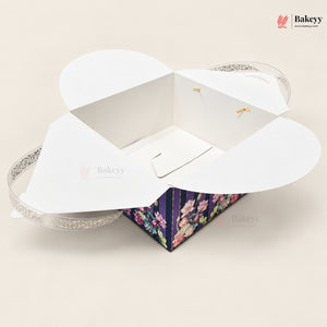 Premium Floral Printed Gift Hamper Boxes with Handle | Pack of 10