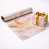 Marble Luxe Gift Wrapping Paper Sheets | Soft Pastel Swirl with Gold Accents | Set 2 | Pack of 25