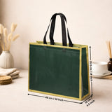 Premium Matte Carry Bag with Gold Border | White & Green Variants | 3 Size Options | Pack of 50