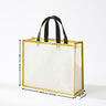 Premium Matte Carry Bag with Gold Border | White & Green Variants | 3 Size Options | Pack of 50