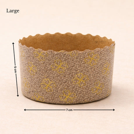 Premium Paper Bake N Serve Mould | Floral Printed Disposable Baking Moulds | Pack of 50