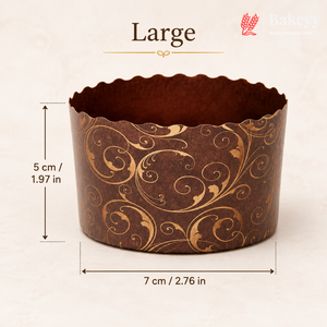 Premium Paper Bake N Serve Mould | Floral Printed Disposable Baking Moulds | Pack of 50
