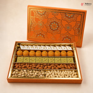 Premium Printed Dry Fruit & Sweets Gift Box | 2 Capacities